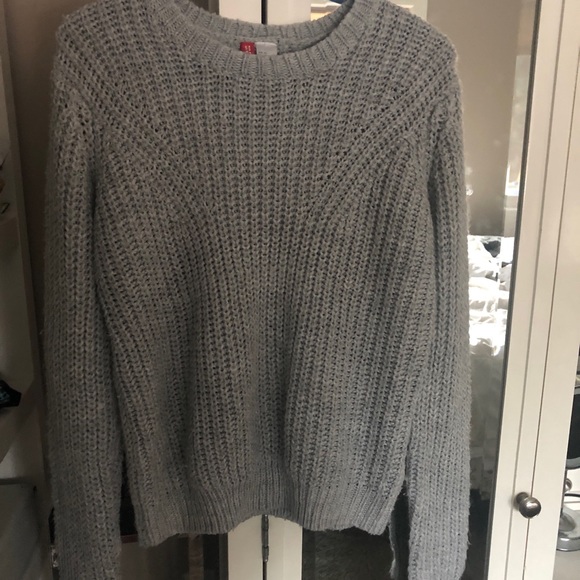 Grey oversized knit sweater - Picture 2 of 2